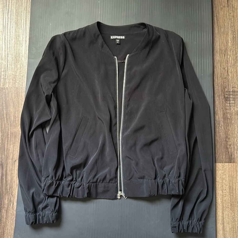 Express Lightweight Black Bomber Jacket size S